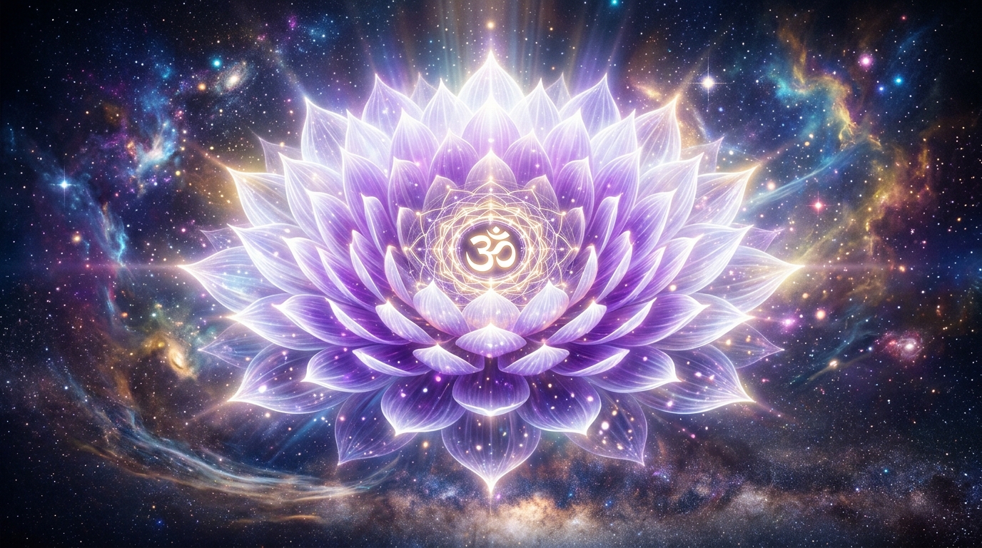 सहस्रार चक्र: कैवल्य, समाधि, अमृत-वर्षण और परम शिव-शक्ति मिलन | Sahasrara — The Crown Chakra